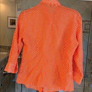 Hand made in Italy orange shirt size small